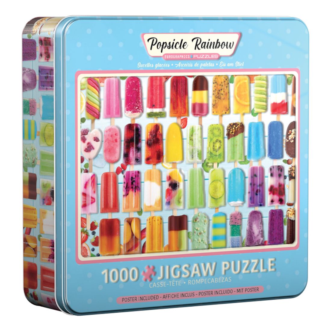 Eurographics Collectible Tins Popsicle Rainbow Jigsaw Puzzle (1000 Pieces)