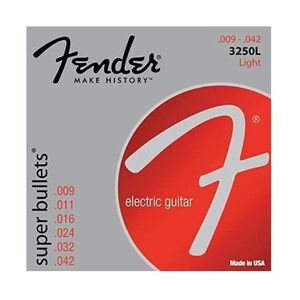 Fender 3250LR Super Bullets Electric Guitar Strings - Nickel-Plated Steel Ball-End (9-42 Light Gauge)