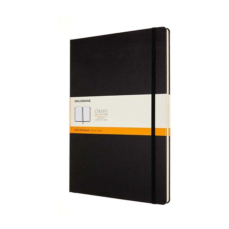 Moleskine Classic A4 Ruled Hardcover Notebook - Black