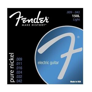 Fender 150L Electric Guitar Strings - Original Pure Nickel Ball End (9-42 Light  Gauge)