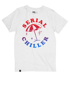 Dedicated Serial Chiller White Melange T-Shirt
