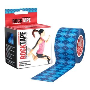 Rocktape Standard Kinesiology Tape - Argyle Blue (5cm x 5m)