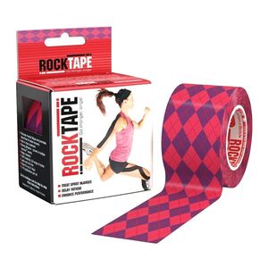 Rocktape Standard Kinesiology Tape - Argyle Pink (5cm x 5m)