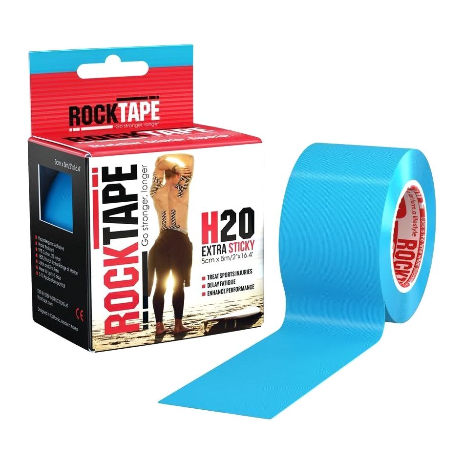 Rocktape H2O Extra Sticky Kinesiology Tape - Blue (5cm x 5m)