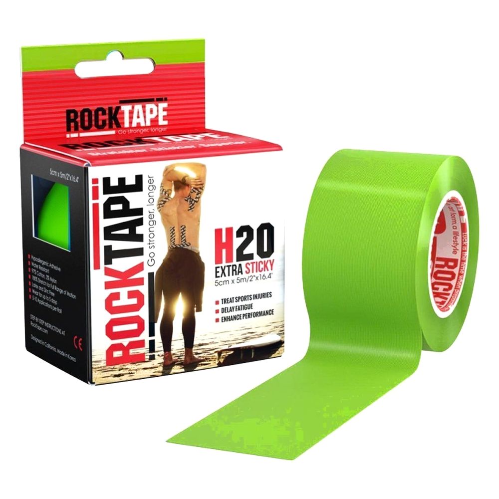 Rocktape H2O Extra Sticky Kinesiology Tape - Lime (5cm x 5m)