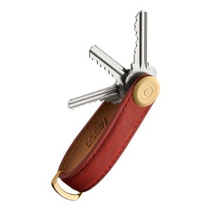 Crazy Horse Leather Maple Red/Red Keychain