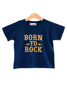 Nippaz With Attitude Born To Rock Navy/Gold Kids T-Shirt