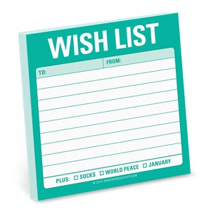 Knock Knock Wish List Sticky Note
