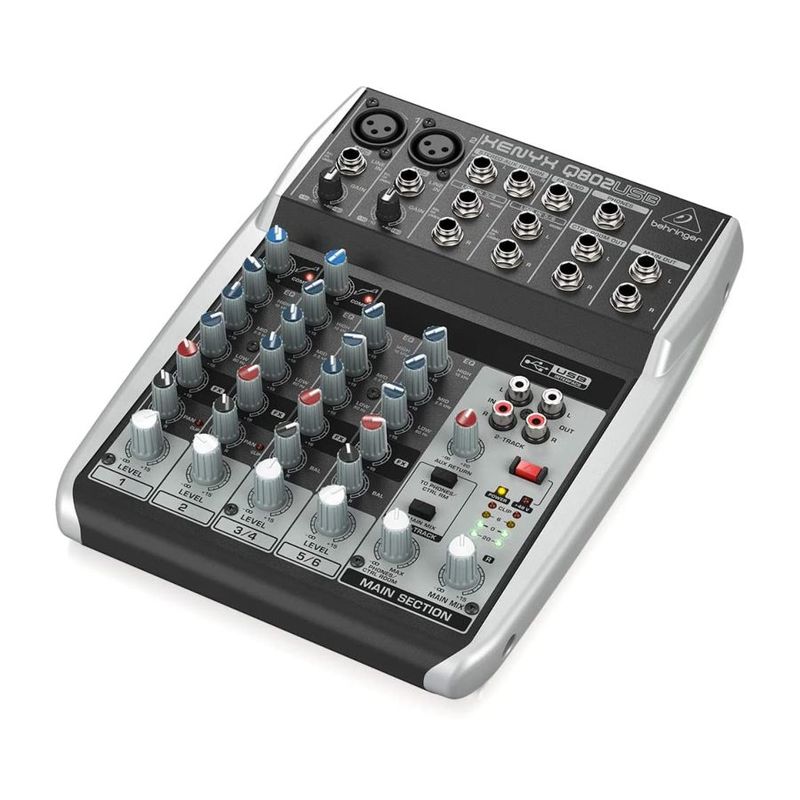 Behringer Xenyx Q-802 USB 8 Input 2-Bus with Mic Preampsand Compressor