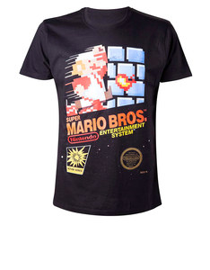 Bioworld Super Mario Bros NES Black T-Shirt