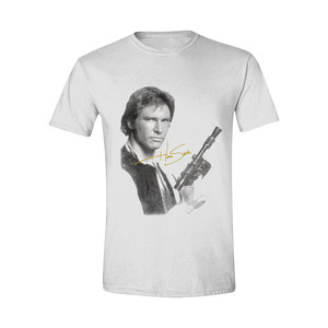 Time City Star Wars Han Solo Portrait White Men's T-Shirt