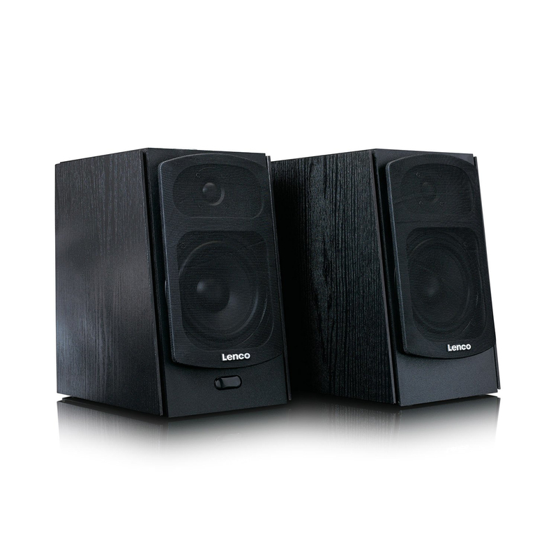 Lenco SPB-260 Black Bluetooth Hi-Fi Stereo Speaker Duo Set