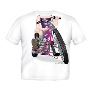 Biker Chopper Girl Youth X Small T-Shirt