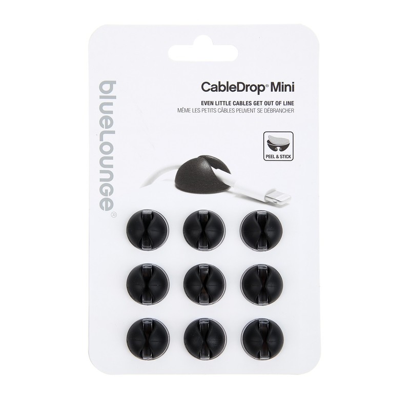 Bluelounge Cable Drop Mini Black (9 Pack)