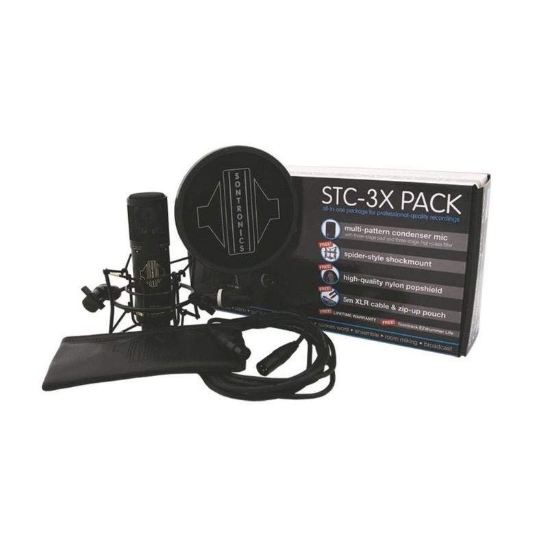 Sontronics STC-3X Pack Condenser Microphone with Accessories Black