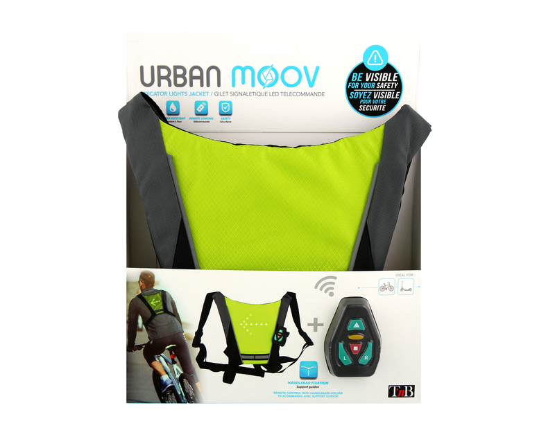 Urban Moov LED Safety Vest with Remote Control Black/Yellow