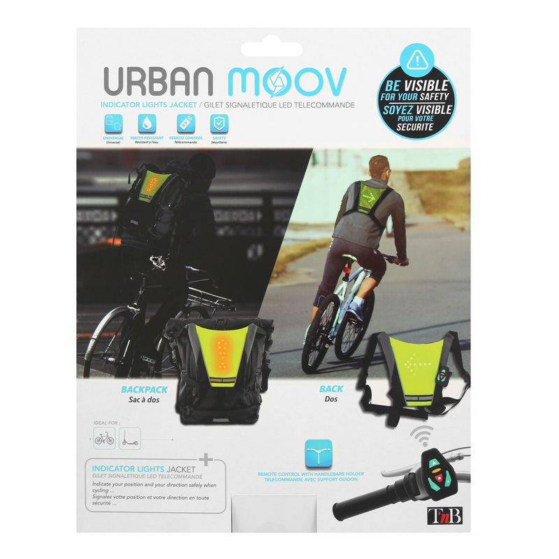 Urban Moov LED Safety Vest with Remote Control Black/Yellow