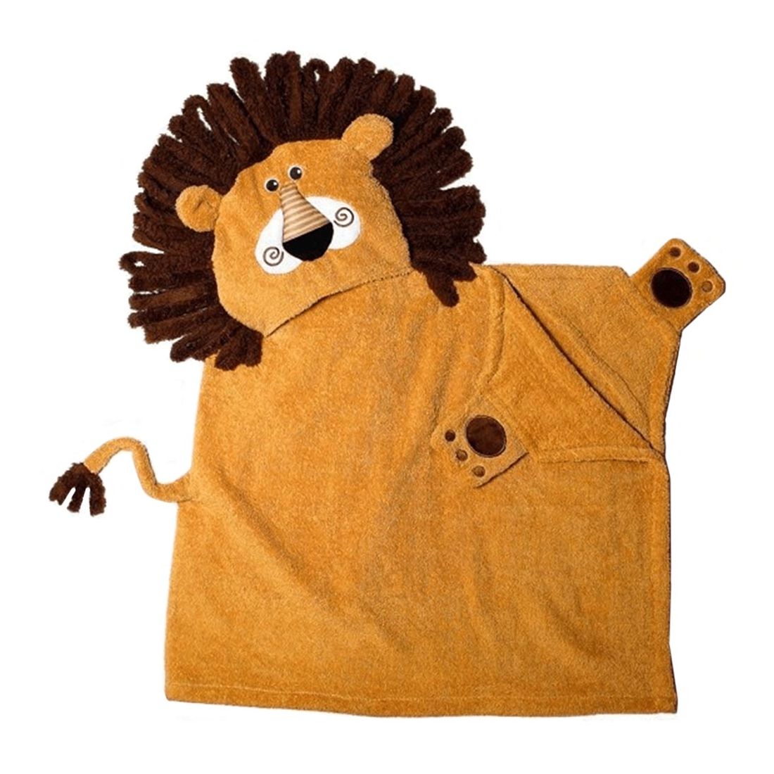 Zoocchini Leo The Lion Tan Bath Towel