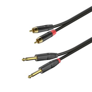 Roxtone Gptc200L15 Professional 2RCA to 2JK Mono - Gold 1.5M Cable
