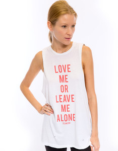 Leave Me Alone Womens Muscle Tee