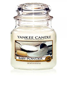 Yankee Candles Baby Powder Classic Medium Jar Candle