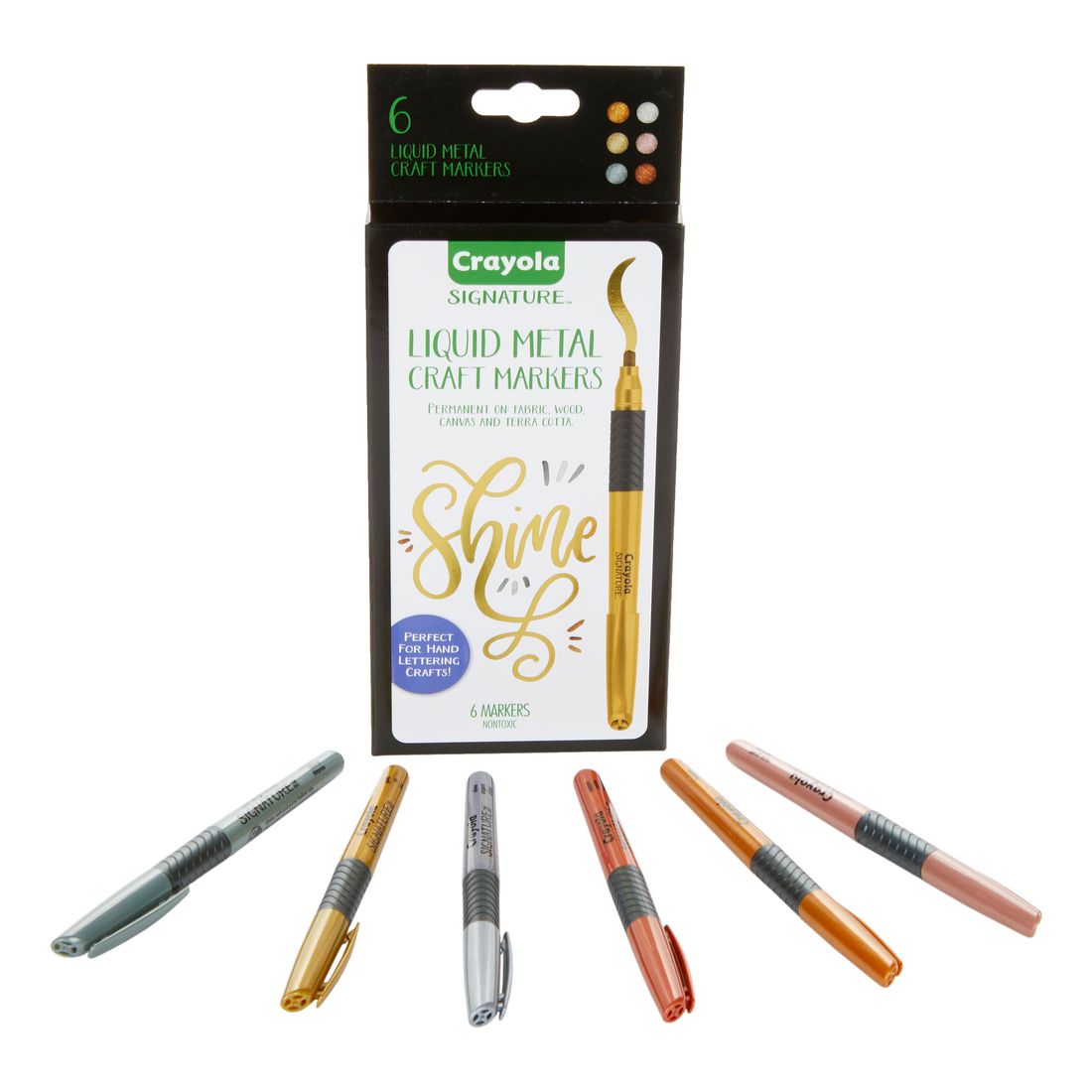 Crayola Signature Liquid Metal Craft Markers (Set Of 6)