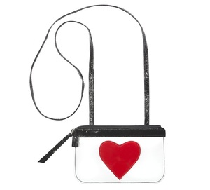 House of Cases Coco Black/Red Heart Beach Bag