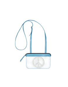 House of Cases Coco Light Blue/Silver Peace Beach Bag