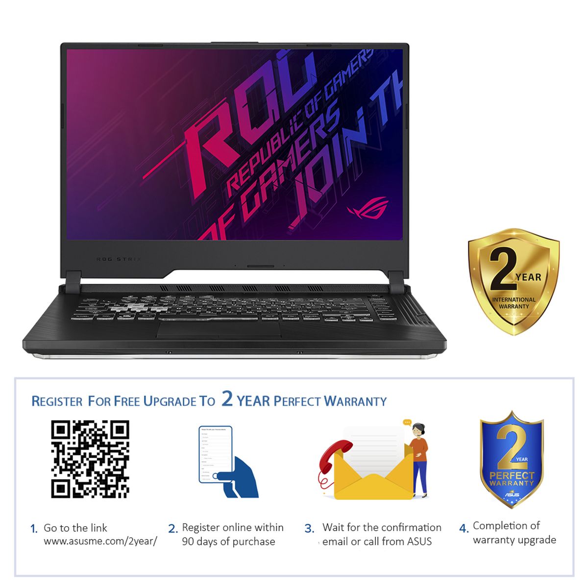 ASUS ROG STRIX G G531GU-AL237T Gaming Laptop G i7-9750H/16GB/1TB HDD+256GB SSD/NVIDIA GeForce GTX 1660 Ti 6GB/15.6 inch FHD/120Hz/Windows 10