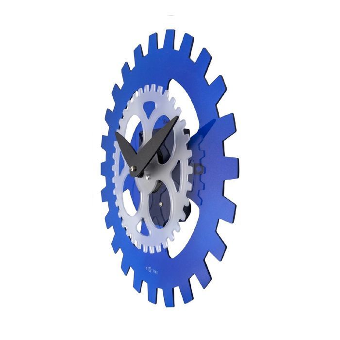 Nextime Moving Gears Wall Clock Blue