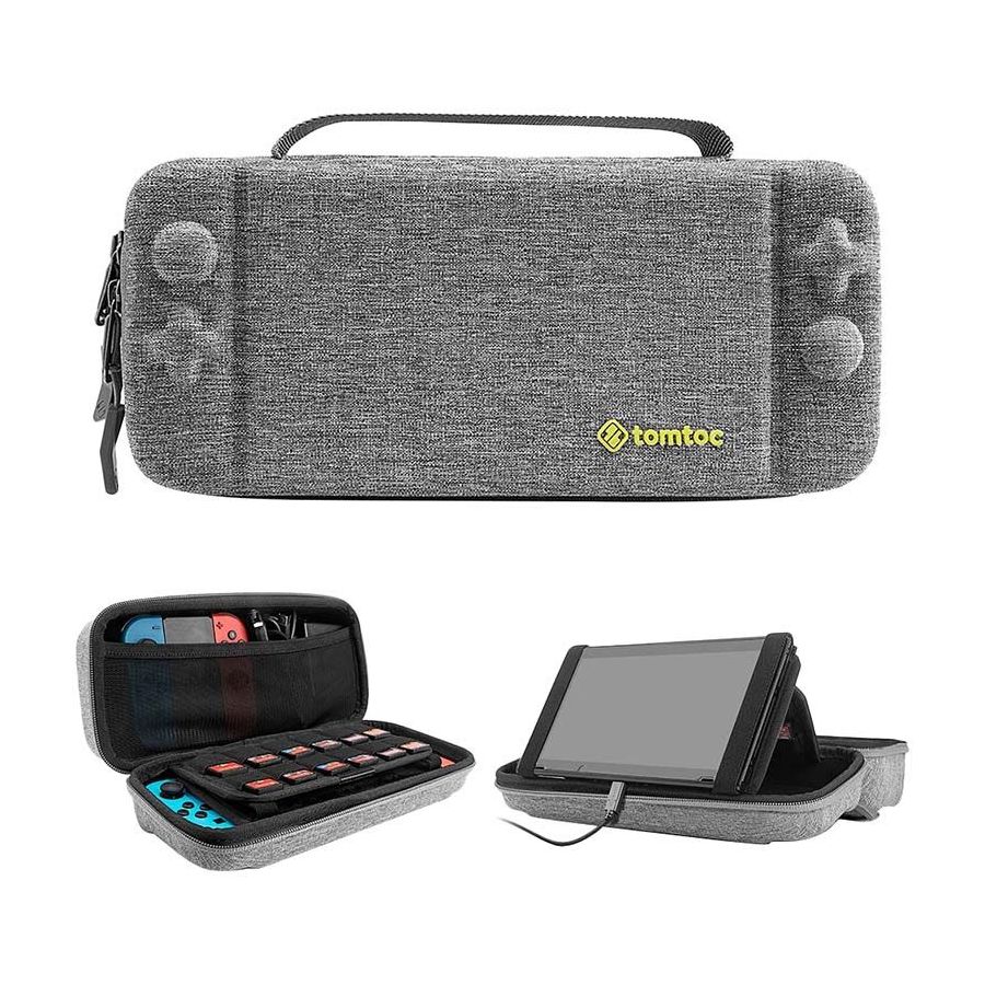 Tomtoc Hard Shell Travel Case Grey for Nintendo Switch