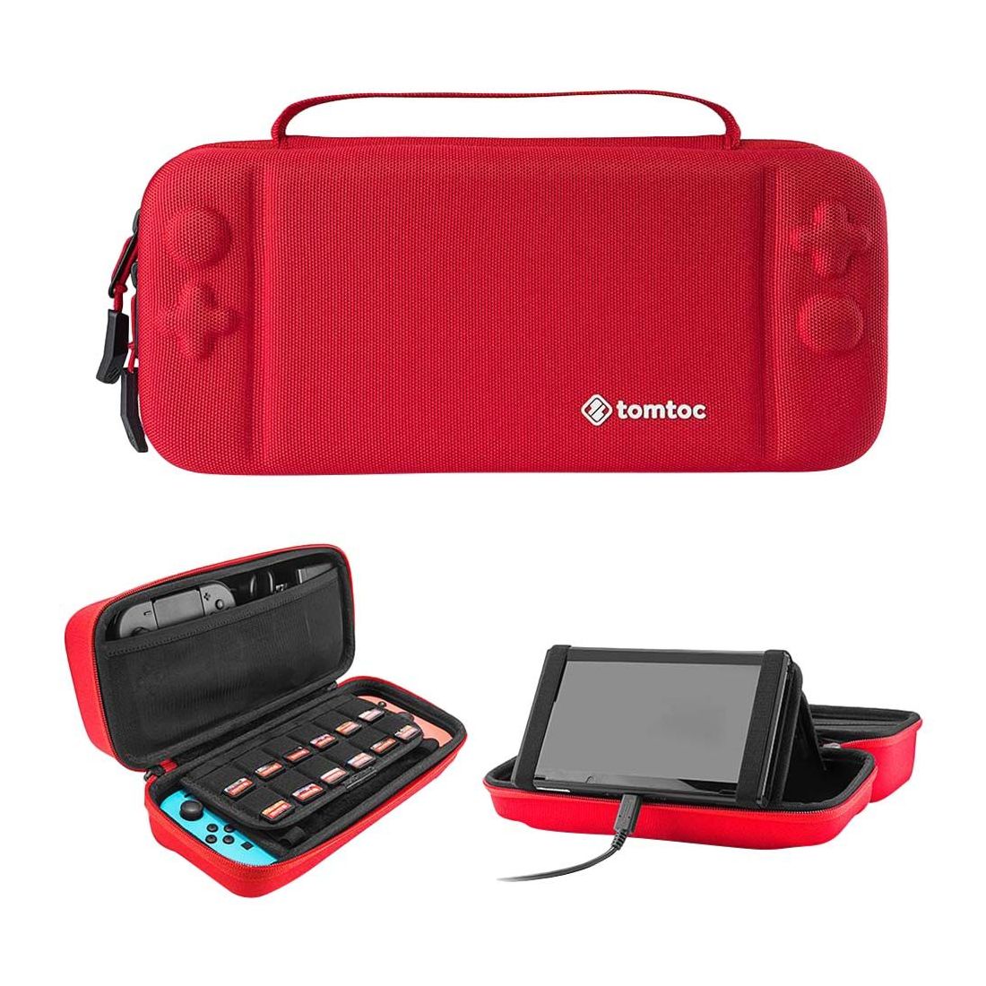 Tomtoc Hard Shell Travel Case Red for Nintendo Switch