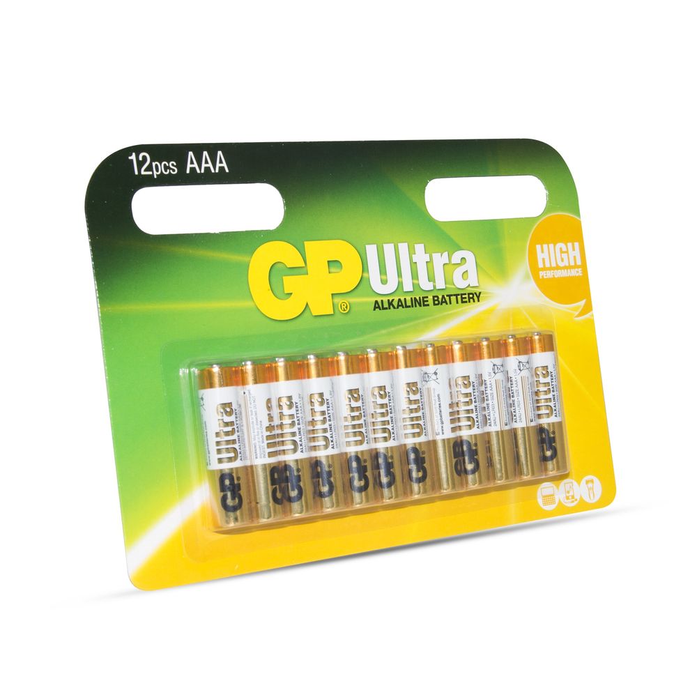 GP Batteries Ultra Alkaline AAA (Pack Of 12)