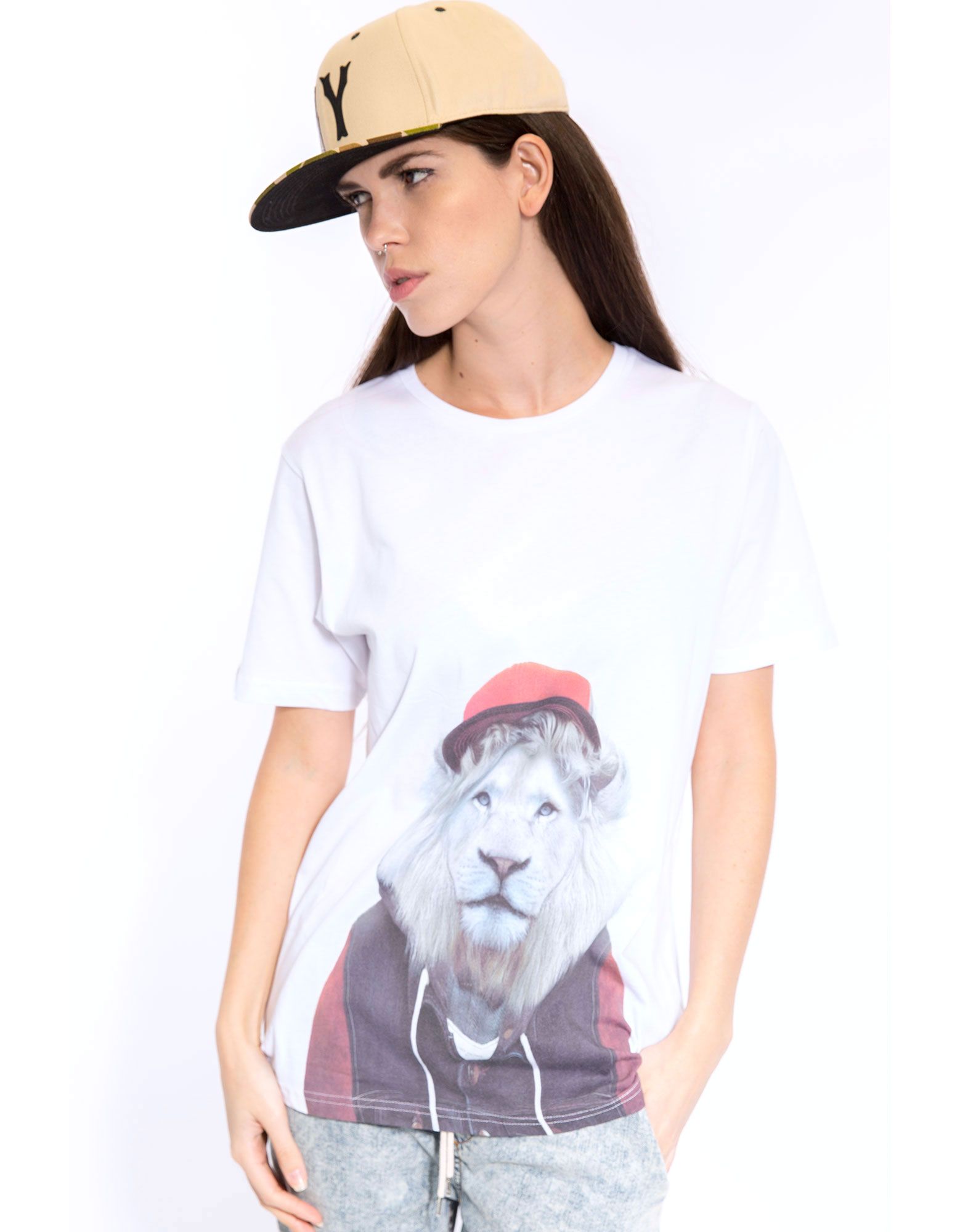 Saint Noir White Lion T-Shirt XL