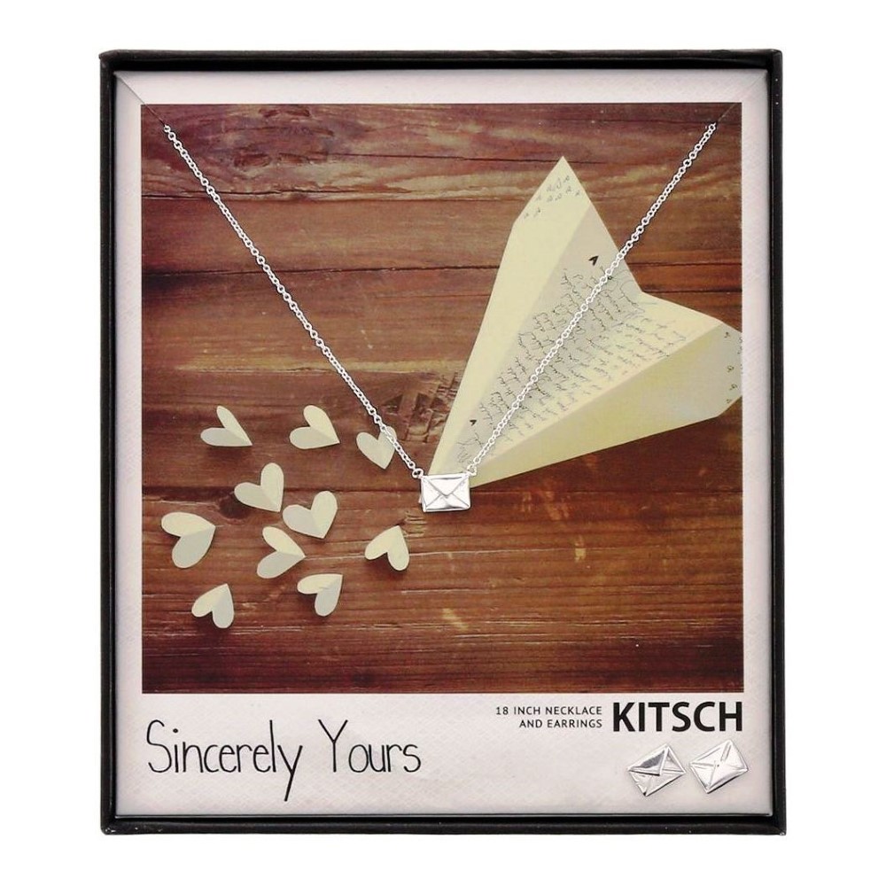 Kitsch Sincerely Yours Nk Er Silver Necklace