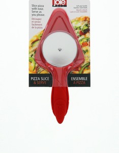 Joie Pizza Roller & Spatula Red
