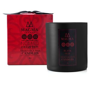 Magma London Black Oud Vegan Wax Candle 38cl Large