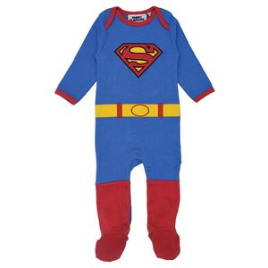 Fabric Flavours Superman All-in-One Baby Onesie Ocean Marl/Red