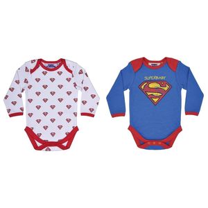 Fabric Flavours Superman Babygrow Red Marl/White (Pack of 2)