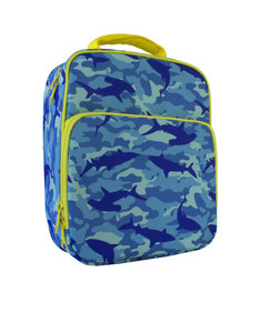 Bentology Shark Camo Lunch Tote With Side Pocket