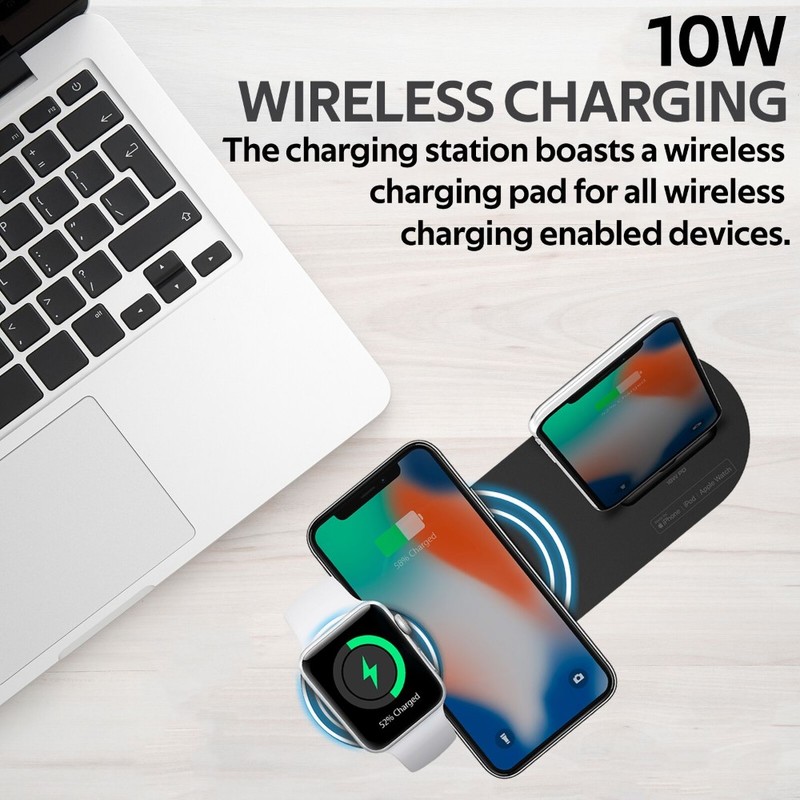 Promate Powerstate Mfi Wireless Charging Station Black