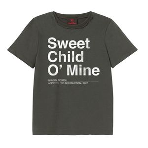 Amplified Guns N Roses Sweet Child O Mine Kid's T-Shirt Charcoal