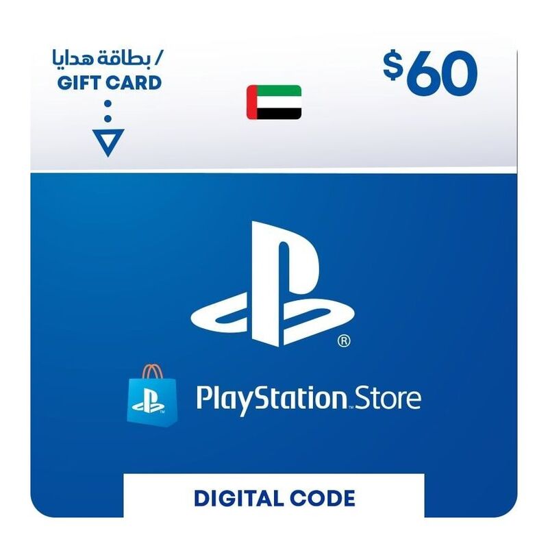 Sony PSN PlayStation Network Wallet Top Up 60 USD - (UAE) (Digital Code)