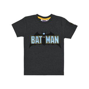 Fabric Flavours DC Comics Batman Retro Foil Boys T-Shirt Charcoal