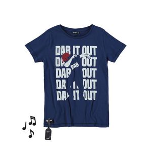 Yporque Dab Kids Tee with Sound Effects Navy