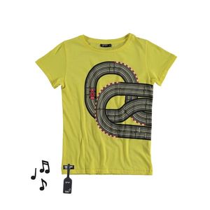 Yporque Circuit Kids Tee with Sound Effects Sunny Yellow