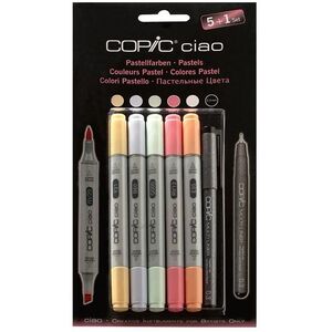 Copic Ciao Refillable Markers 5+1 - Pastels (Set of 6)
