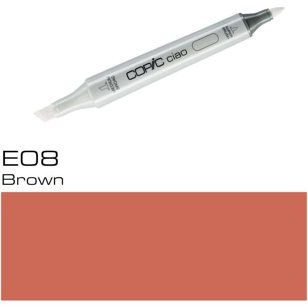 Copic Ciao Refillable Marker - E08 Brown