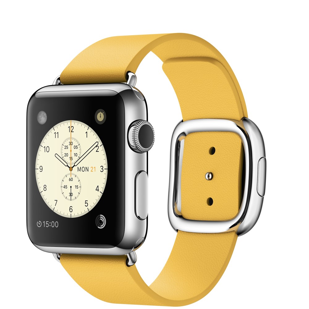 Apple Watch 38mm Stainless Steel Case With Marigold Modern Buckle Medium