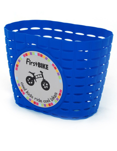 First Bike Basket Blue (Includes 2 Straps & Sticker)